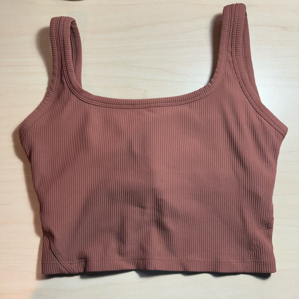 Halara Crop Work Out Tank XS Brown